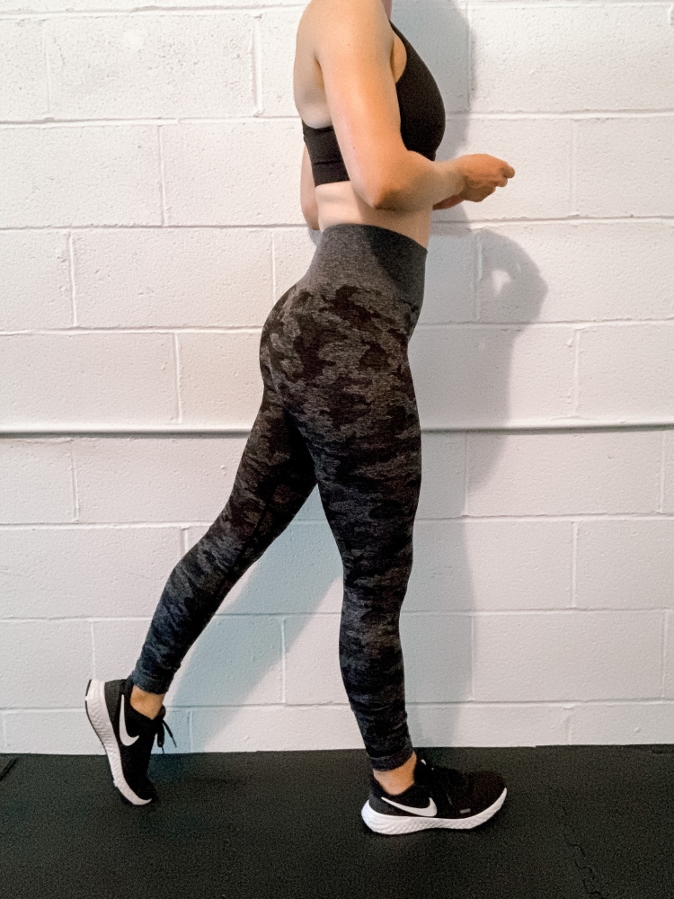 Grey black gymshark camo leggings, super flattering - Depop